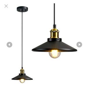 Black & Gold Metal Modern Industrial Hanging Pendant Lighting,Kitchen & Dining